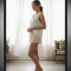 Vero Moda Cream Lace Shorts
